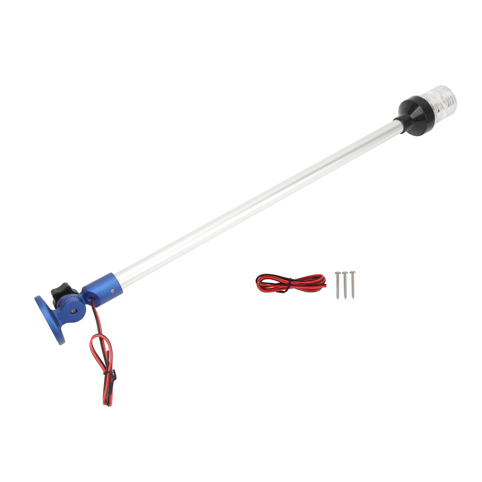 Fabater Luce di Ancoraggio per Barca, Luce di Poppa a LED Luminosa Base in Lega di Alluminio Rotante a 360 ° per la (BLUE)
