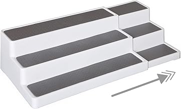 Expandable Spice Rack organizer for Cabinet 3-Tier for Pantry Cabinet or Countertop, Waterproof, and Non Skid Shelf, For Spice Bottles, Jars, Seasonings, Baking Supplies - 1 Pack