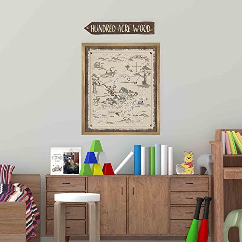 Image of Disney Winnie the Pooh and Hunny Pot Shelf Sitter Decor | Chunky Wood Block Cutout for Kids' Bedroom, Play Room or Nursery