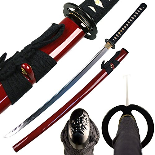 Musashi - 1060 Carbon Steel - Best Miyamoto Sword (Burgundy)