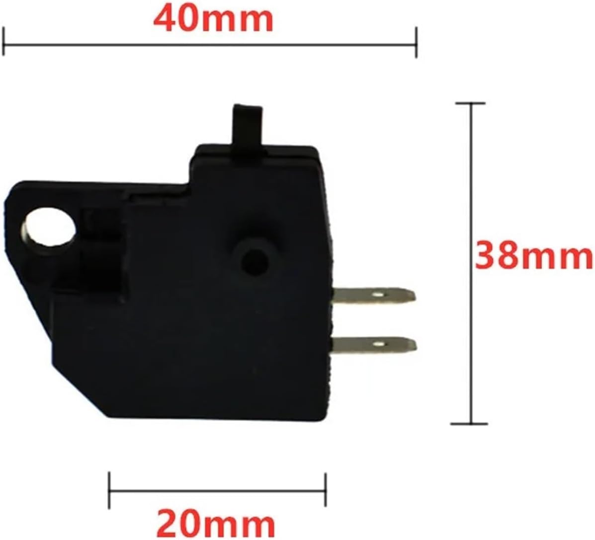 Universal Motorcycle Right Left Front Brake Stop Light Switch Press Button Fit for Honda Fit for Suzuki Fit for Yamahaa Fit for BMW Spare Motorcycle Parts(1Pcs Left)