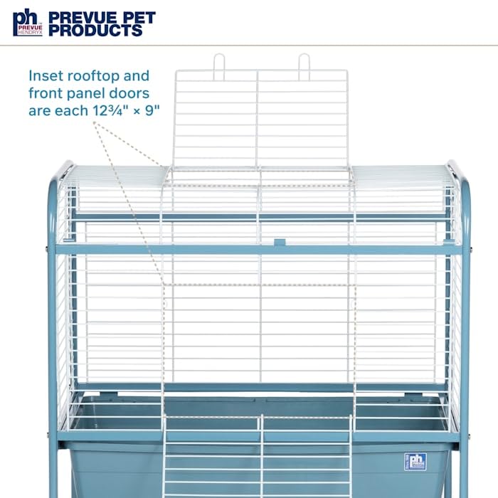 Image of Prevue Pet Products Small Animal Home with Rolling Stand - Blue