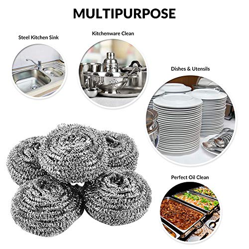 Bestzy Topreiniger, roestvrij staal, schuurspiraal, voor keukenreinigers, 20 stuks - Image 6