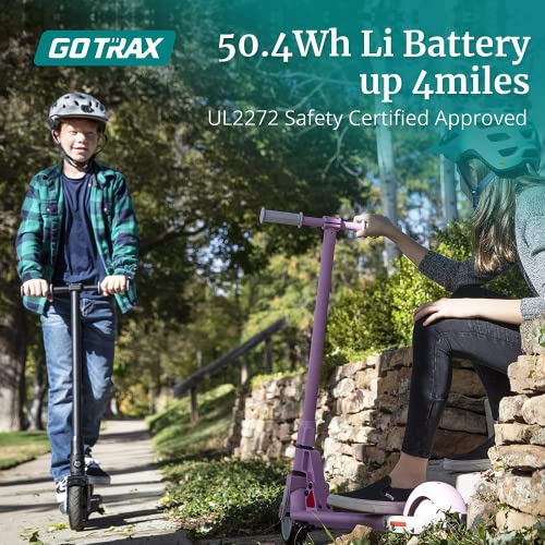 Gotrax Gks Electric Scooter For Kid Ages 6-12, Max 4 Miles Range And 7.5 Mph Speed, 6" Solid Rubber Wheels Ul2272 Certification, Lightweight Electric Kick Scooter For Kids Boy Girl Black #TOP1