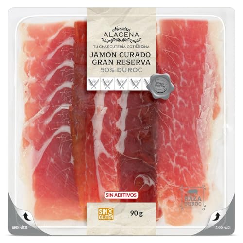 Jamón curado gran reserva 50% Duroc Dia Nuestra Alacena sobre 90 g