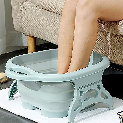 Spa de pies plegable Haofy con masajeadores color verde lago miniatura 2