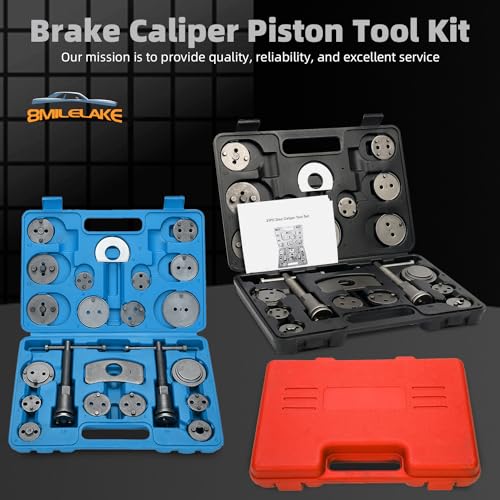 8MILELAKE 24pcs Disc Brake Caliper Compression Wind Back Tool Kit, Heavy Duty Brake Piston Caliper Compression Tool Set for Brake Pad Replacement - Thumbnail 7