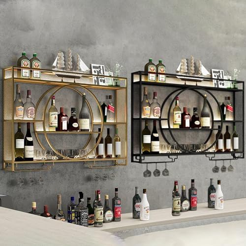 Support à vin mural à LED pour optimiser le rangement des bouteilles d'alcool - 5