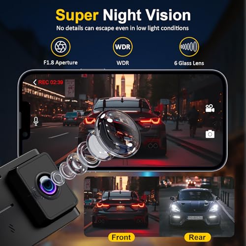 Dash Cam Front and Rear: 4K+2.5K Dual Channel Dash Cam-5GHz WiFi, GPS Dash Camera for Cars - image 6