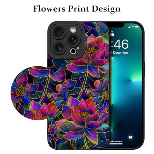 Coque iPhone 13 Pro anti-chute protégeant la caméra motif fleur - 3