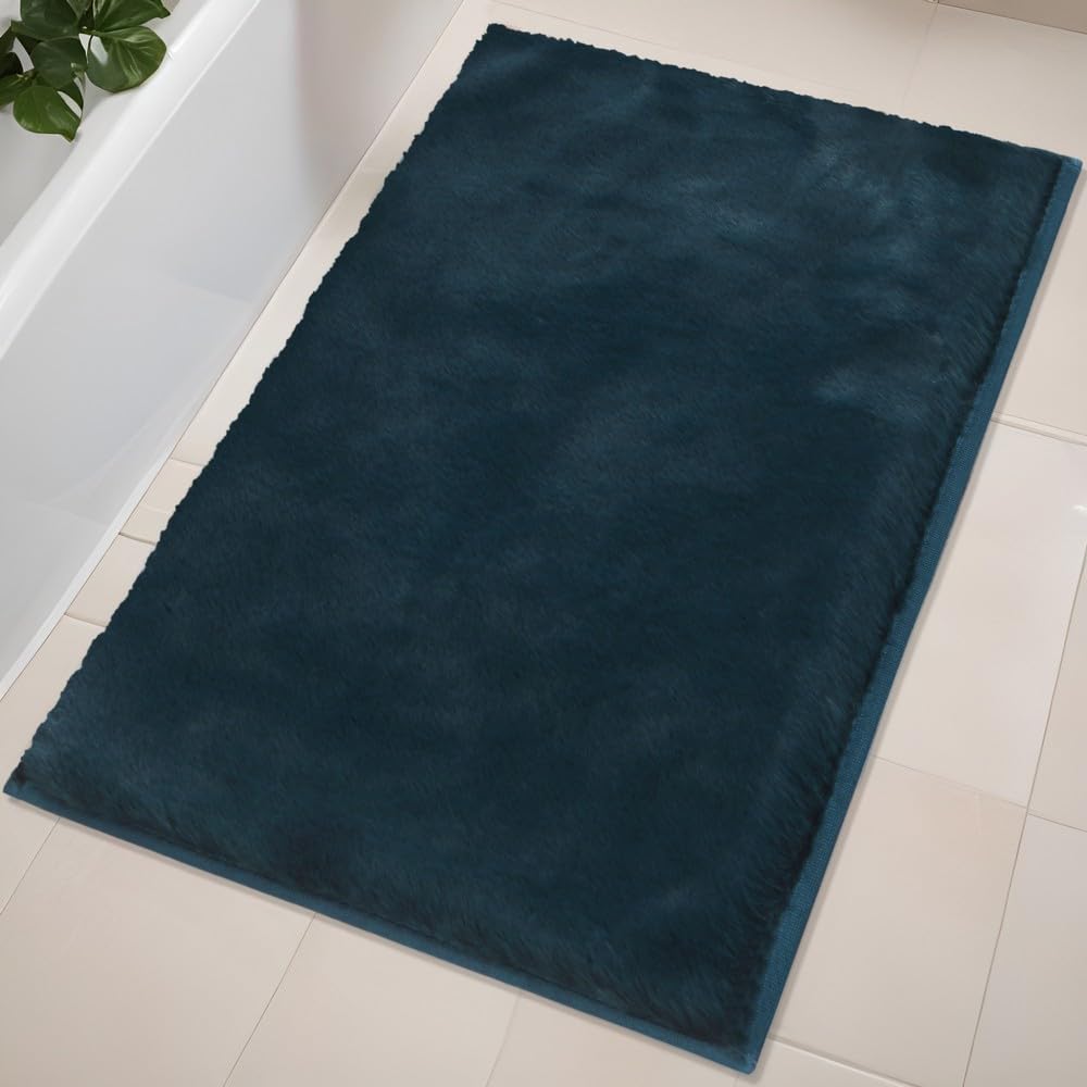 Weave Arts Luxury Soft Rabbit Fur Non Slip Bath Mat for Bathroom, Door and Floor 27x17 Inch, Teal Blue (B0D5XXMLZJ) Amazon Price History, Amazon Price Tracker