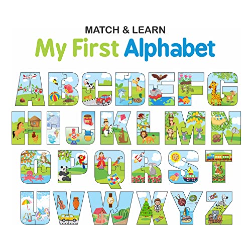 Image of Ratna's Match & Learn My First Alphabets 2 Pieces Educational Puzzle Teaching Different Alphabets & Objects for Kids