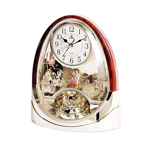 Reloj hora de música y péndulo giratorio decoración hogar salón mesa 2