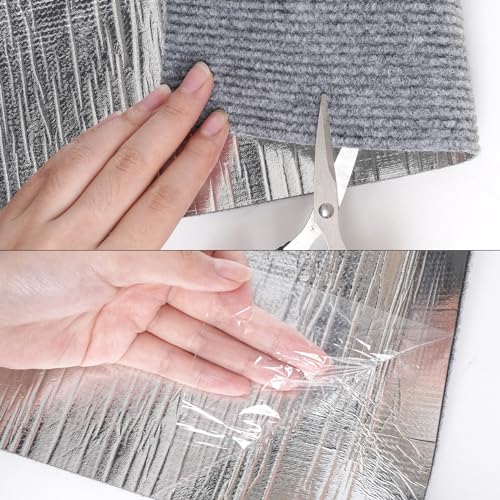 Alfombra adhesiva para rasguños de gato 30x100cm gris miniatura 3