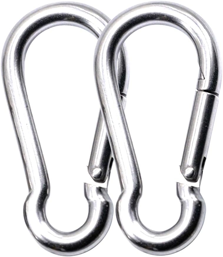 3.15 Inch Spring Snap Hook,Stainless Steel Heavy Duty Clip for Boating,Hammock,Gym,Outdoor- (2Pcs)