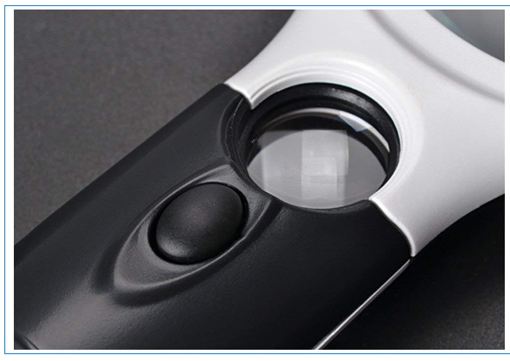 Lupa de mano con luz LED, marco acrílico y lentes de resina para mayor claridad, ideal para leer, pasatiempos y trabajos de detalle de primer plano