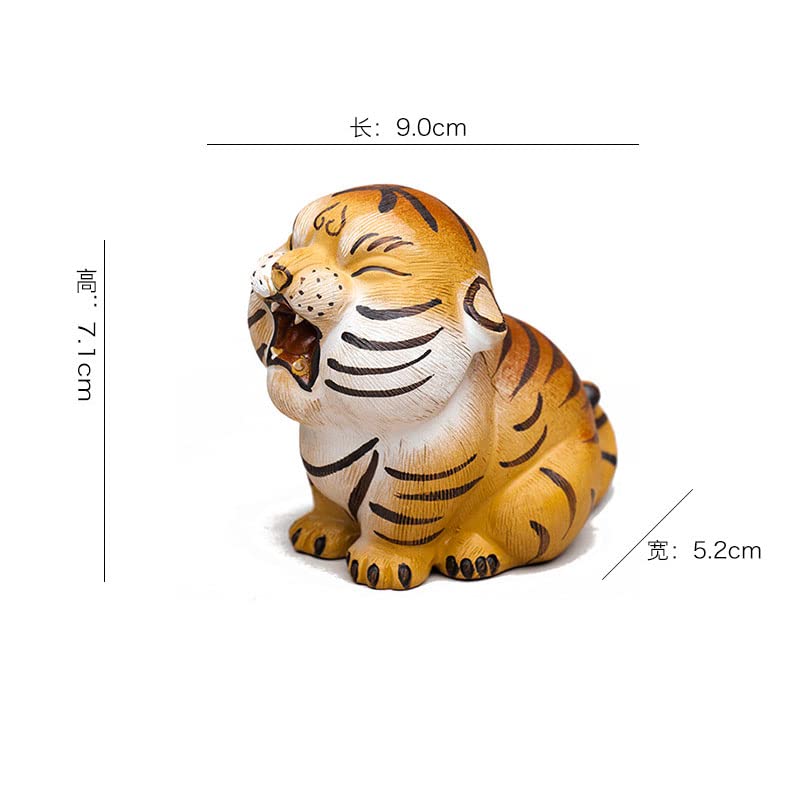 Amazon.co.jp: 虎の置物 虎 トラ 陶器 茶寵 手作り オブジェ かわいい