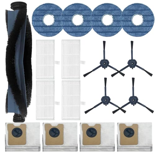 Image of 17pack Omni C20 Accessories, Replacement Parts Compatible with Eufy Omni C20 Robot Vacuum Cleaner, 1 Set Main Brush, 2 HEPA Filter, 4 Side Brushes, 4 Mop Pad, 4 Dust Bags