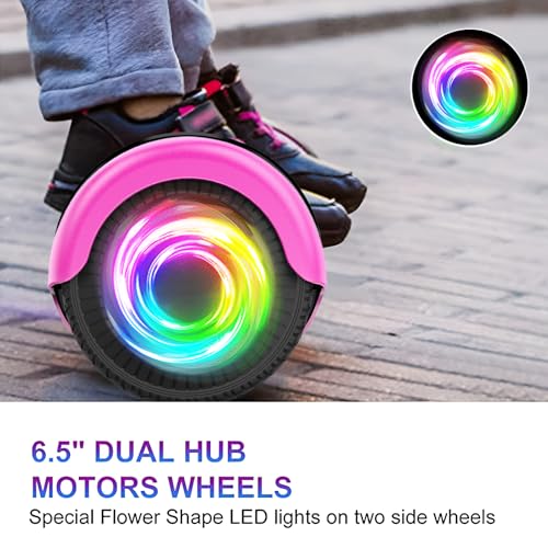 Image of SISIGAD Scooters for Kids Ages 7-12, with Built-in Bluetooth Speaker and 6.5 inch Colorful Lights Wheels, Safety Certified Self Balancing Scooter