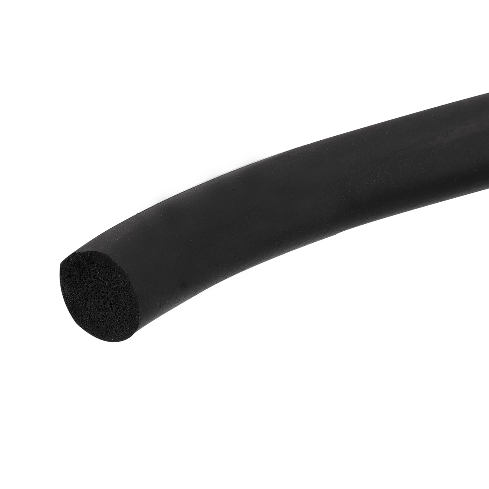 METALLIXITY Sponge Rubber Sealing Strip (8.2Ft x 0.57" W), Round Solid Seal Watertight Weatherstripping