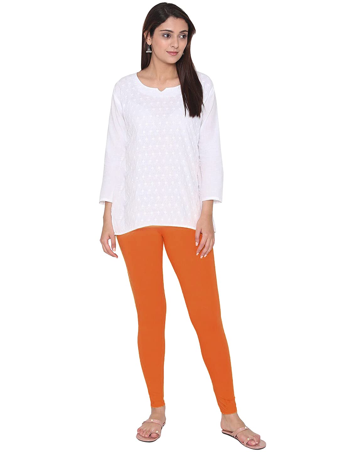 Shasmi Women's Stretch Leggings Xl Ankle Orange 25 2Xl