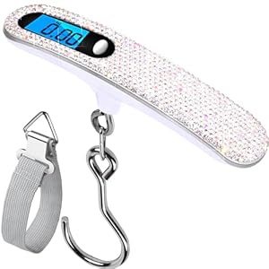 Digital Luggage Travel Scale with Overweight Warning Function, 110 Pounds, Battery Included Portable Handheld Electronic Weighing Luggage Scale