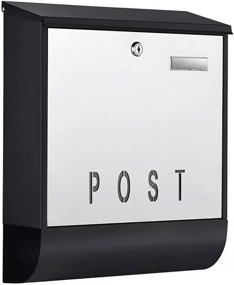 Mailboxes for Outside, Galvanized Steel Rust Proof Metal Post Box Drop, Curbside Mailbox for Mailbox Postbox Letters and Newspapers