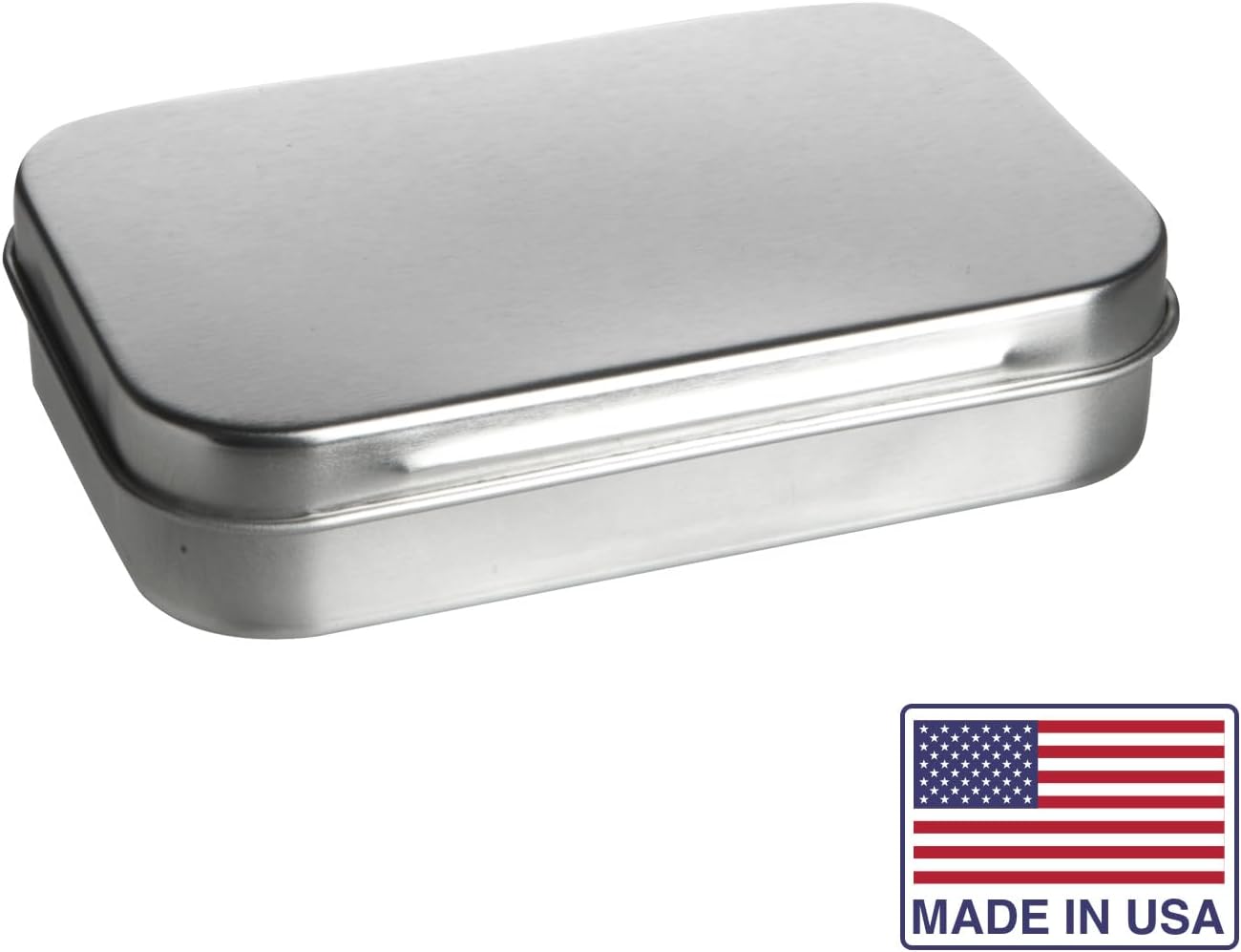 Metal Storage Tin Box with Lid, Made in USA, Smooth Lid and Sides, Home Made Holiday Gifts, Survival and Travel Kits, Mints or Candies, Food Grade, Rectangular, Silver (pack of 24) image 3