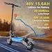 1200W Electric Scooter for Adults, 35 MPH, 35-Mile Range, TripleSafe Stem, 360° Lights, 3-Speed Modes, Off-Road 10-Inch Puncture-Proof Tires, UL-Certified Electric Scooter Adults for Campus,City,Beach