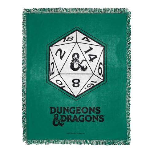 Northwest Dungeons & Dragons Woven Jacquard Throw Blanket, 46' x 60', Dice