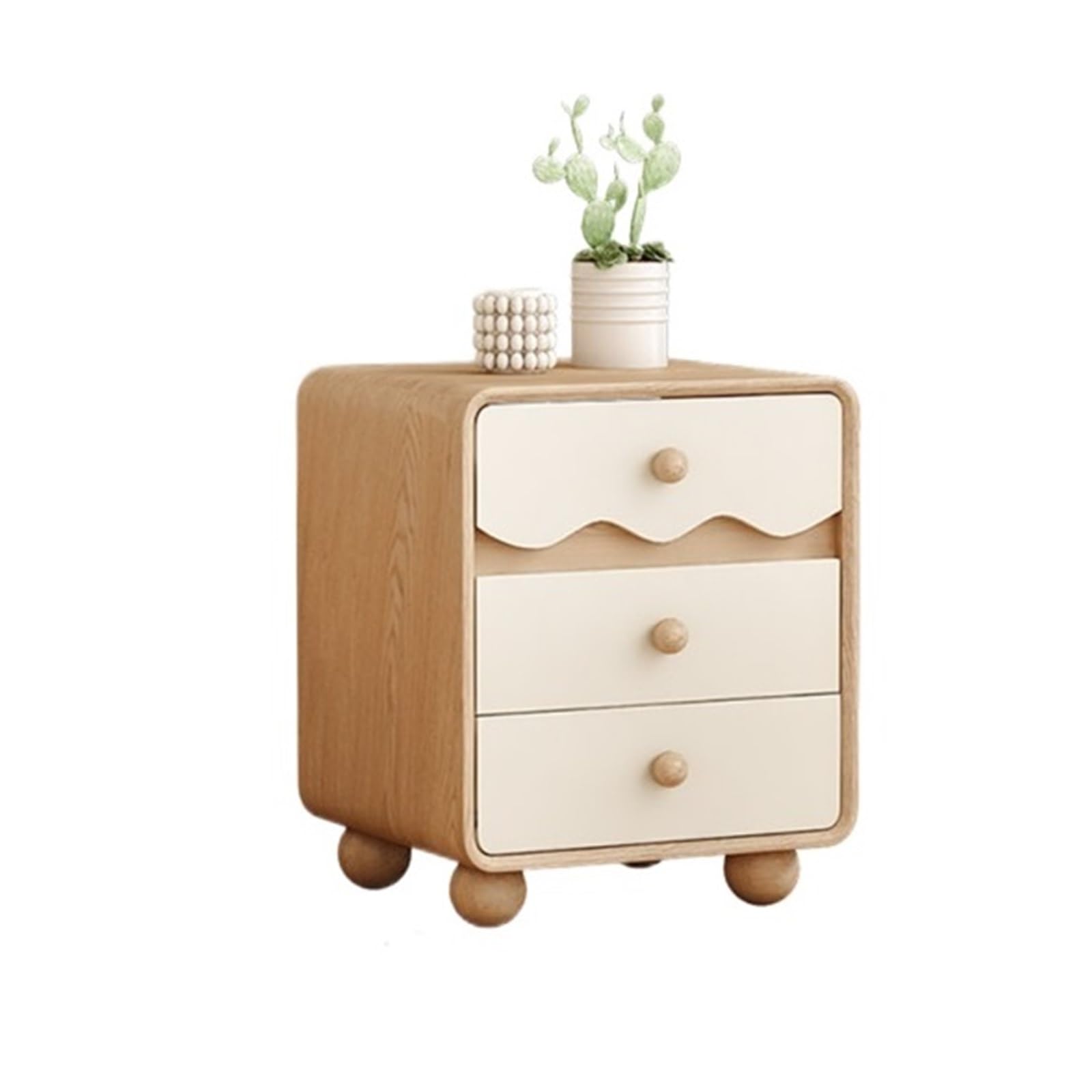 HLHLOP777 Nightstand A Wooden Nightstand With Three Drawers Is Perfect For A Family Bedroom Bedroom Furniture(XXL)