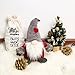 Adarl Handmade Swedish Tomte,Denmark Norway Nisse,Christmas Figurines Santa Gnome Plush Doll Present for Holiday Xmas Decorations,Grey C