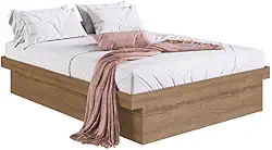 Cama Box Casal Queen com Baú Cb1160 158x198cm Haste Articulável Aço Marrom - Art In Móveis