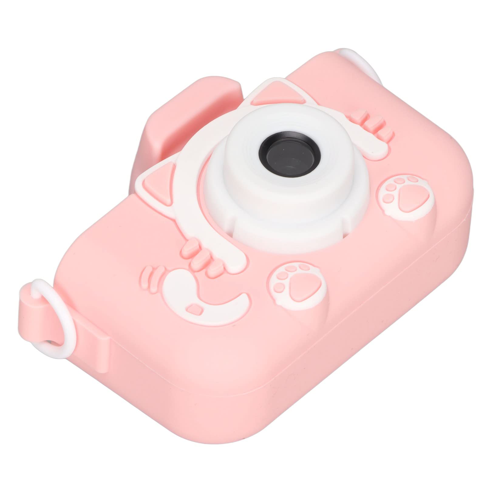 Cyfrowa kamera wideo dla dzieci z funkcją MP3, wbudowanymi grami edukacyjnymi, materiałem silikonowym, prezentem na Boże Narodzenie Urodziny(Pink with memory card and card reader)