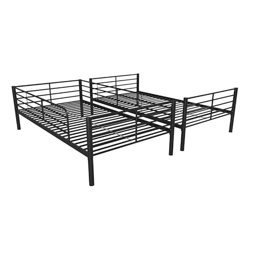 Dhp Tailor Convertible Bunk Bed, Converts To Two Twin Beds, Twin-Over-Twin, Black #TOP6
