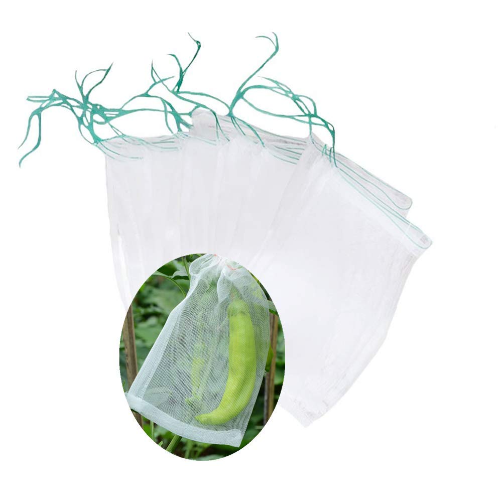 Belit 25 Pcs Fruit Protection mangos Bags Protect Fruit Trees Strong Garden Net Easy to Use, Doesn't Tangle and Reusable (9.8"x5.9")
