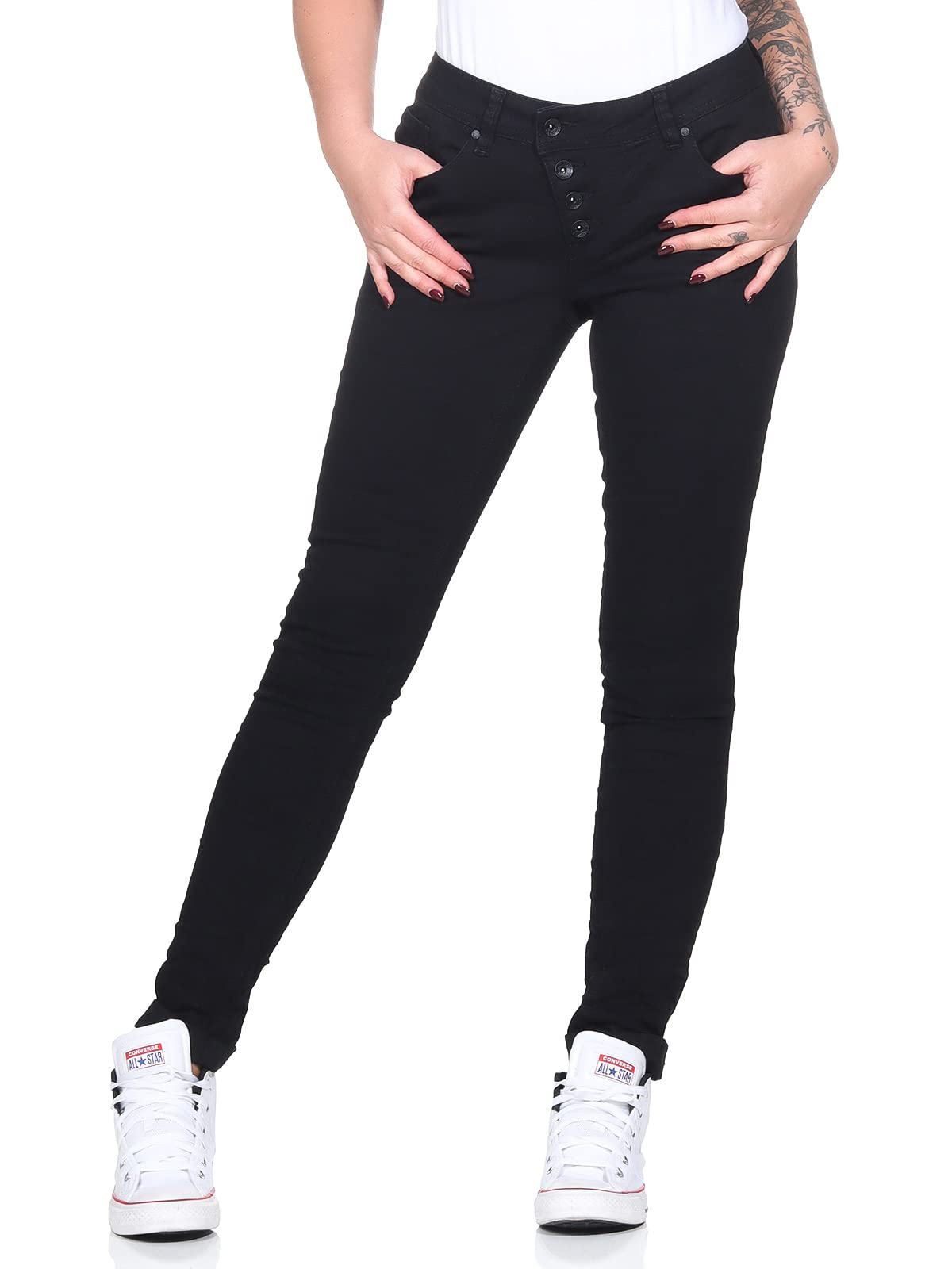 Buena Vista Jeans Hosen Damen - Malibu - Stretch Twill - Black - schwarz - Gr.