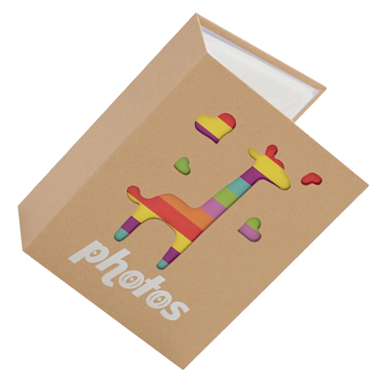Toyvian 4piezas Álbum De Fotos Decorativo Para Bebés Álbum De Recuerdos Infantil Portada De Jirafa Capacidad Para Fotos Para Guardar Momentos Familiares Crecimiento