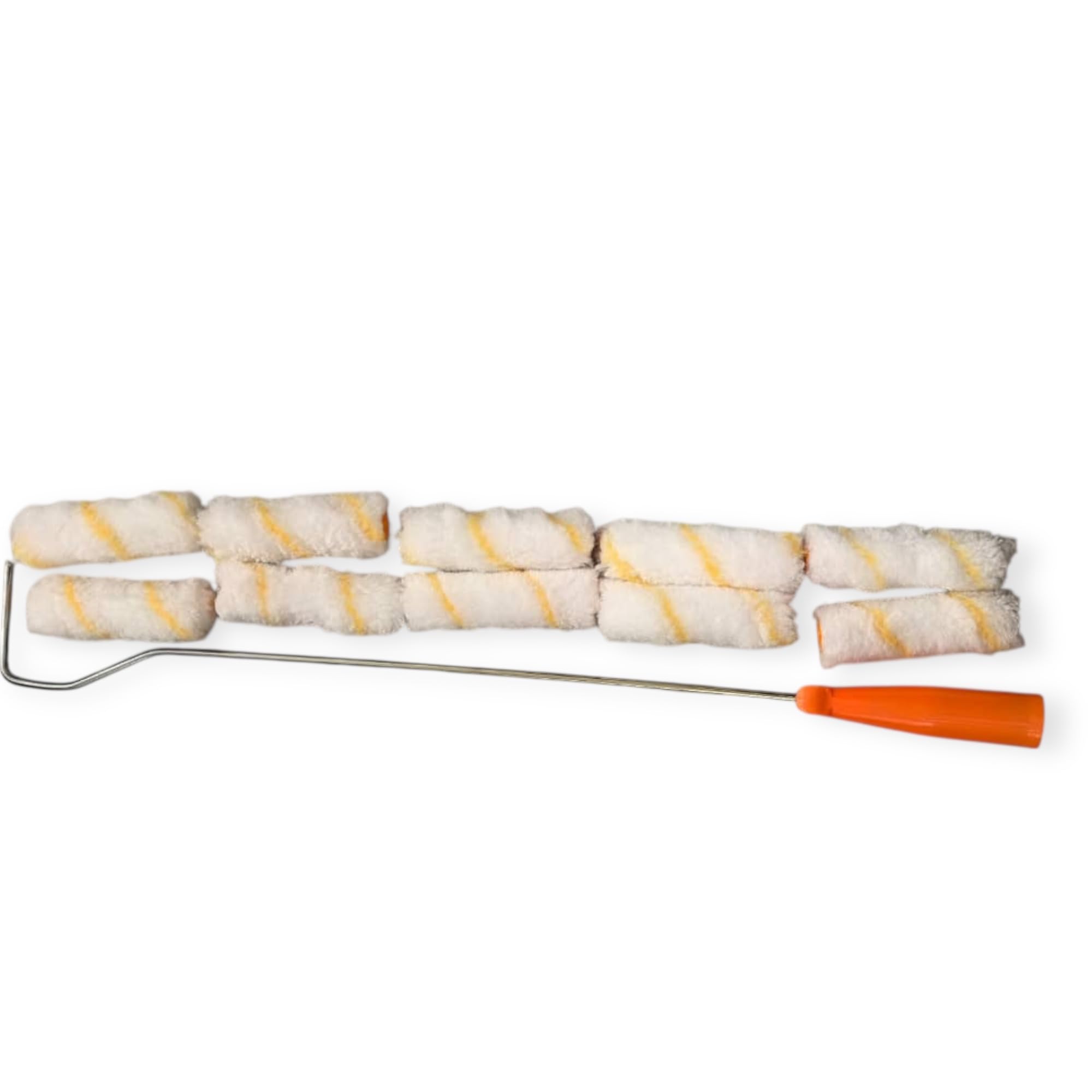 Kit Mini Rouleau Pattes de Lapin 10 cm avec Manche 60 cm | Application Primaire, Résine, Colle, HydroFuge & Peinture | Outil Précis et Durable pour Chantiers et Bricolage – Outillage Carreleur 2.0