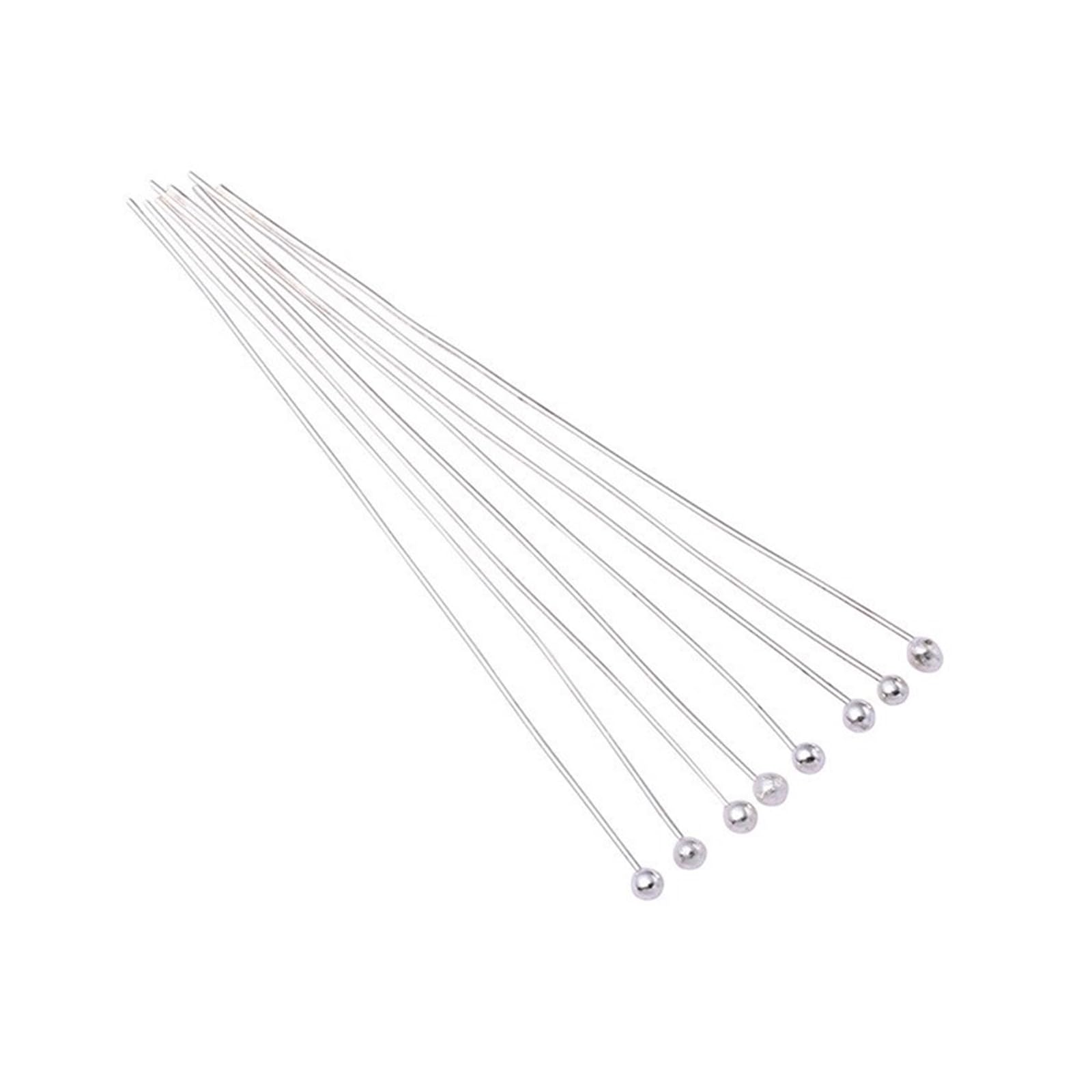 yanwuwa 200 Pcs Head Pins Straight Pins Metal Ball Head Jewellery for Jewelry Making