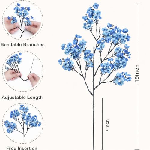 Image of Artificial Baby's Breath Flowers for Decoration (6, Blue)