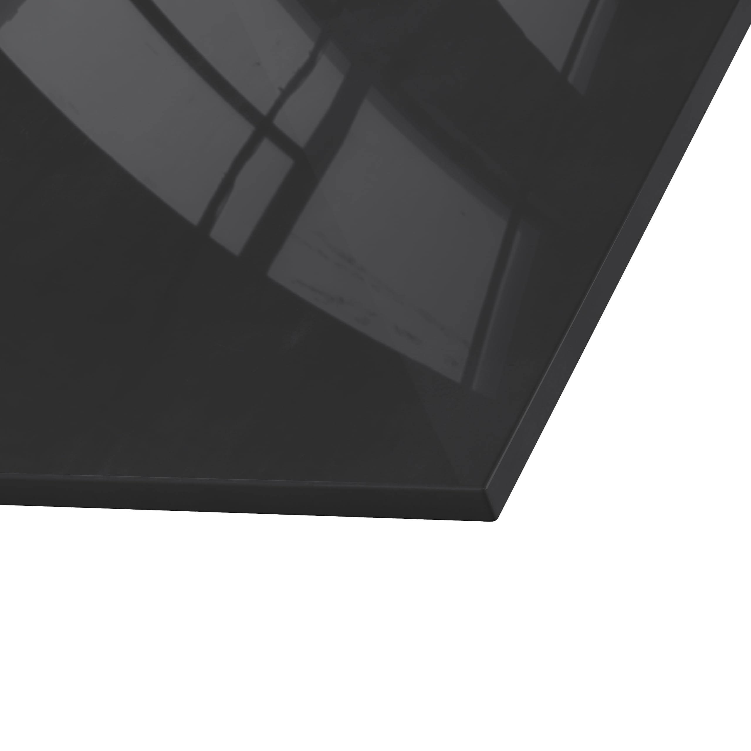 Geschirrspülerfront/Blende – 19 mm MDF – für vollintegrierte Spülmaschinen – inkl. Edelstahlgriff – 715×594 mm – Schwarz Hochglanz