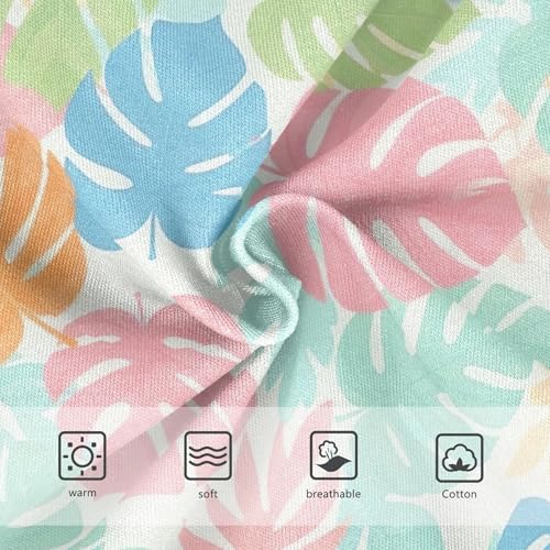 Girls Underwear Toddler 2t Cotton Girl Panties Cute Animals Kids Undies Briefs Tropical Leaves Pastel Rainbow3