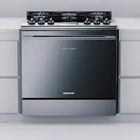 Fogão Brastemp 5 Bocas De Embutir Cor Inox Com Mesa De Vidro E Touch Timer Com Autodesligamento - BYS5VCR 220V