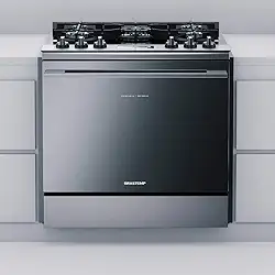 Fogão Brastemp 5 Bocas De Embutir Cor Inox Com Mesa De Vidro E Touch Timer Com Autodesligamento - BYS5VCR 220V