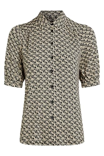 Chemisier femme King Louie Carina imprimé bleu et vert Blouse Laguna tendance vintage
