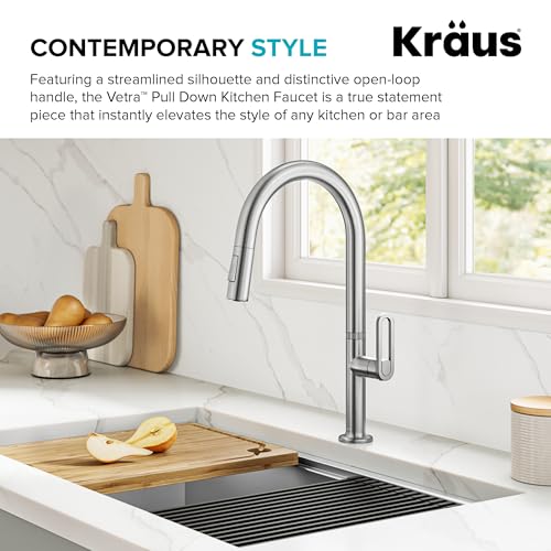 KRAUS Vetra 2-Function Single Handle Pull Down Kitchen Faucet in Spot-Free Stainless Steel, KPF-2850SFS by Kraus - Used condition - Image 2