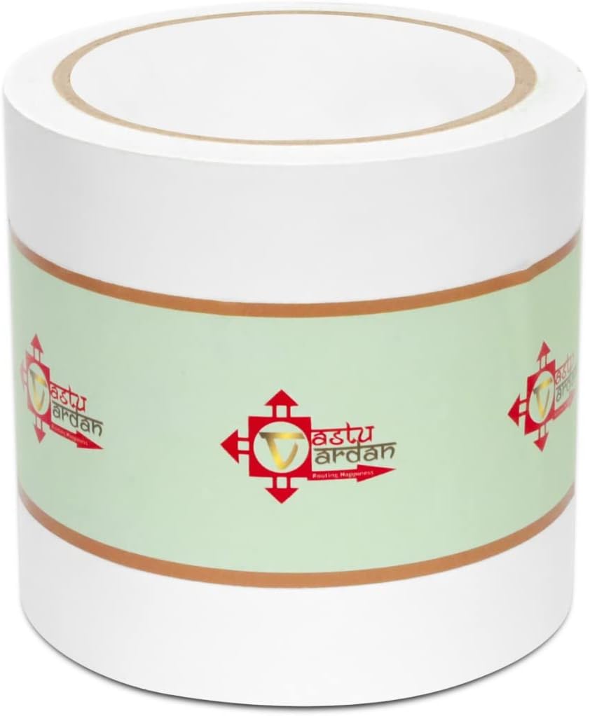 White Vastu Correction Tape | 4 Inch (96mm) Approx | Length- 20 Meter Approx | Toilet Vastu Remedy | Pack of 1