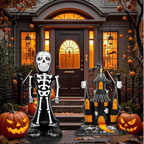 SRIZIAN 2 Pieces Halloween Foil Balloons, Inflatable Standing Halloween Foil Balloons halloween Party Decorations - Image 6