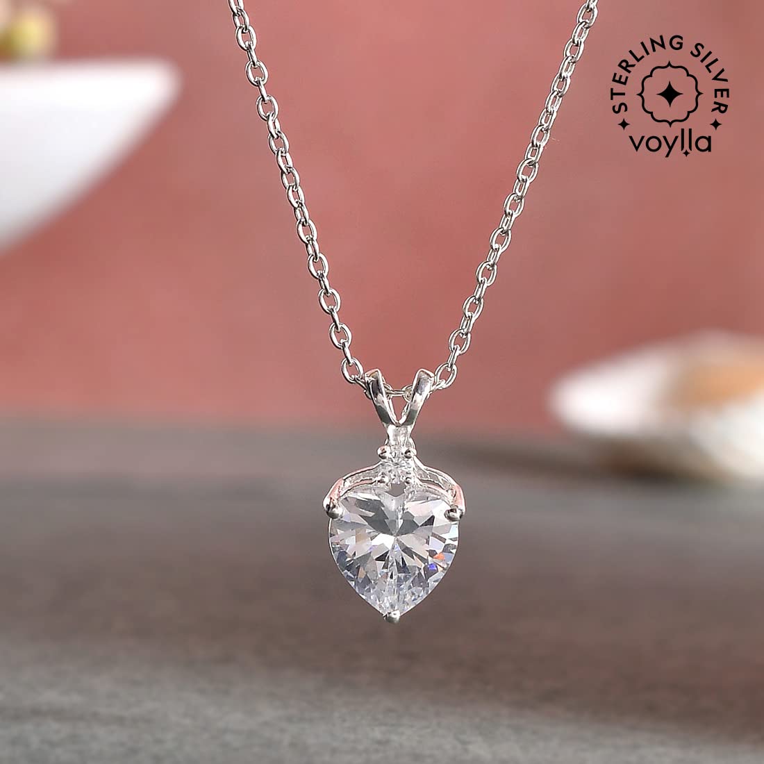 Heart-Shape 925 Sterling Silver Pendant